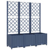 Vidaxl fioriera con slat work 120x40x136 cm polipropene grigio scuro