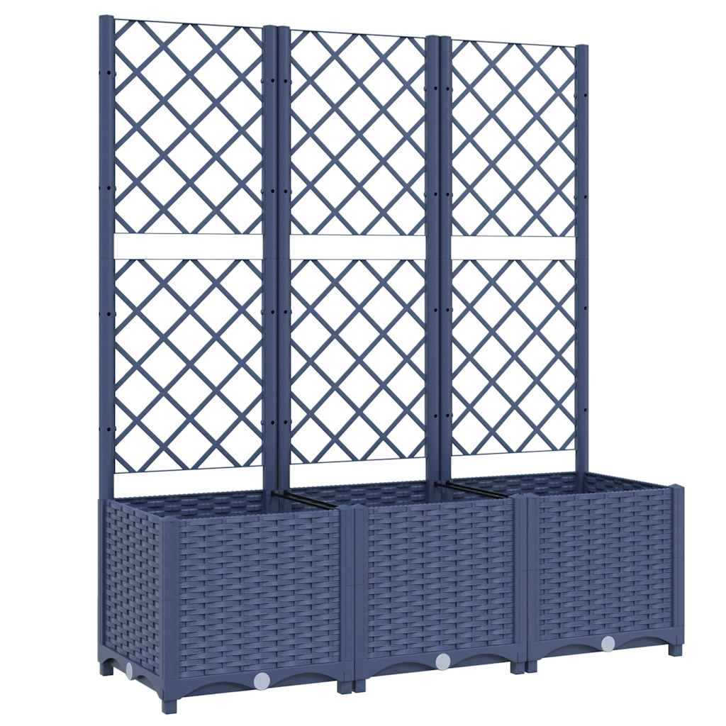 Plantilla Vidaxl con Slat Work 120x40x136 CM Polipropene Dark Grey