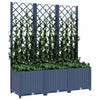 Vidaxl fioriera con slat work 120x40x136 cm polipropene grigio scuro
