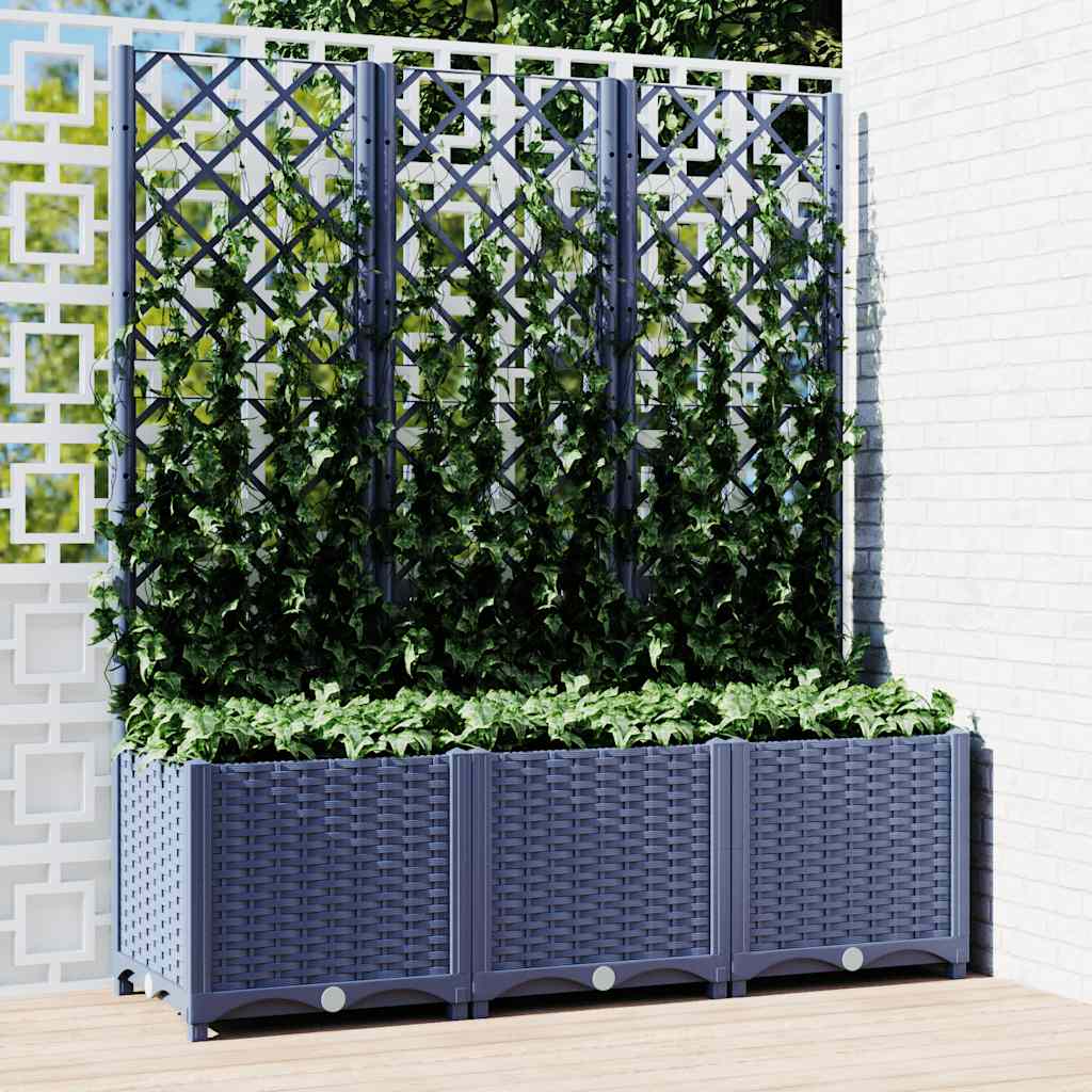 Plantilla Vidaxl con Slat Work 120x40x136 CM Polipropene Dark Grey