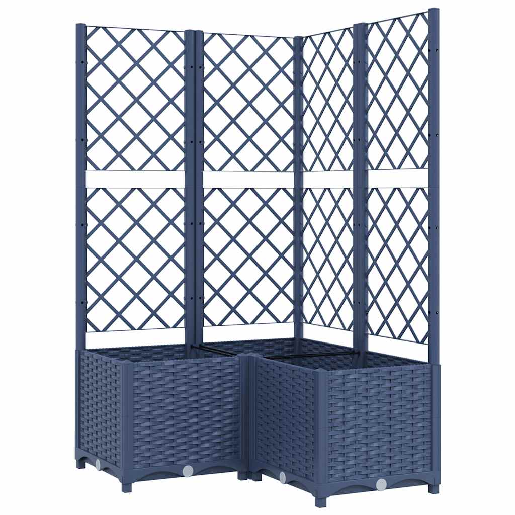 Plantilla Vidaxl con SLAT 80x80x136 cm Polipropeno Dark Grey