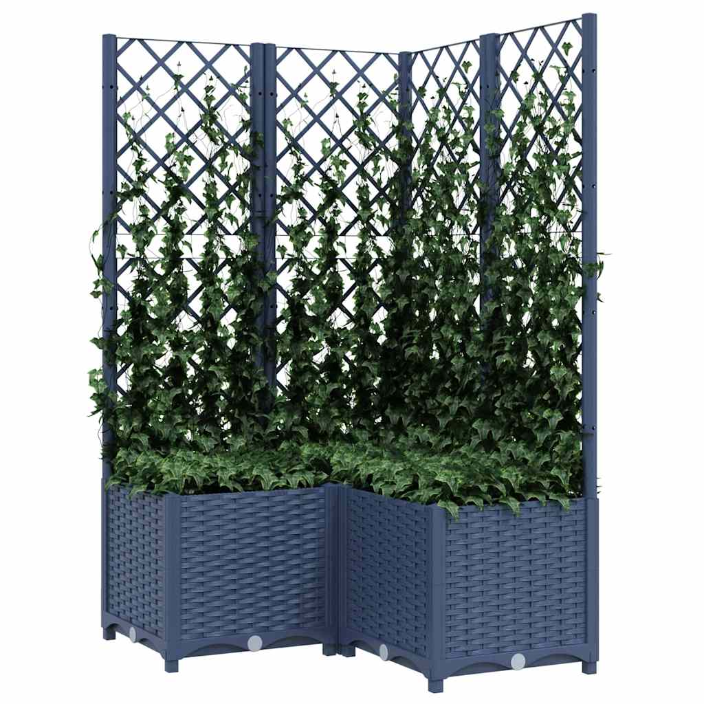 Plantilla Vidaxl con SLAT 80x80x136 cm Polipropeno Dark Grey