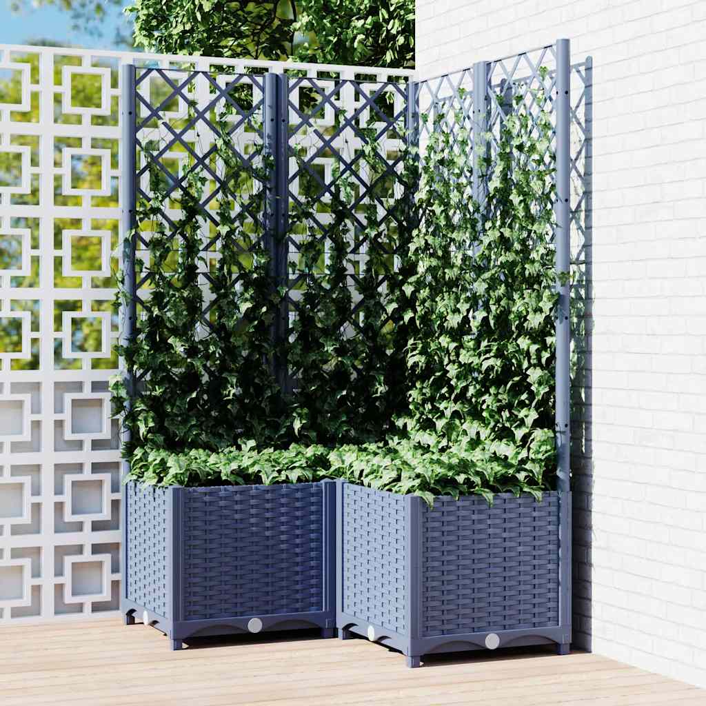 Plantilla Vidaxl con SLAT 80x80x136 cm Polipropeno Dark Grey