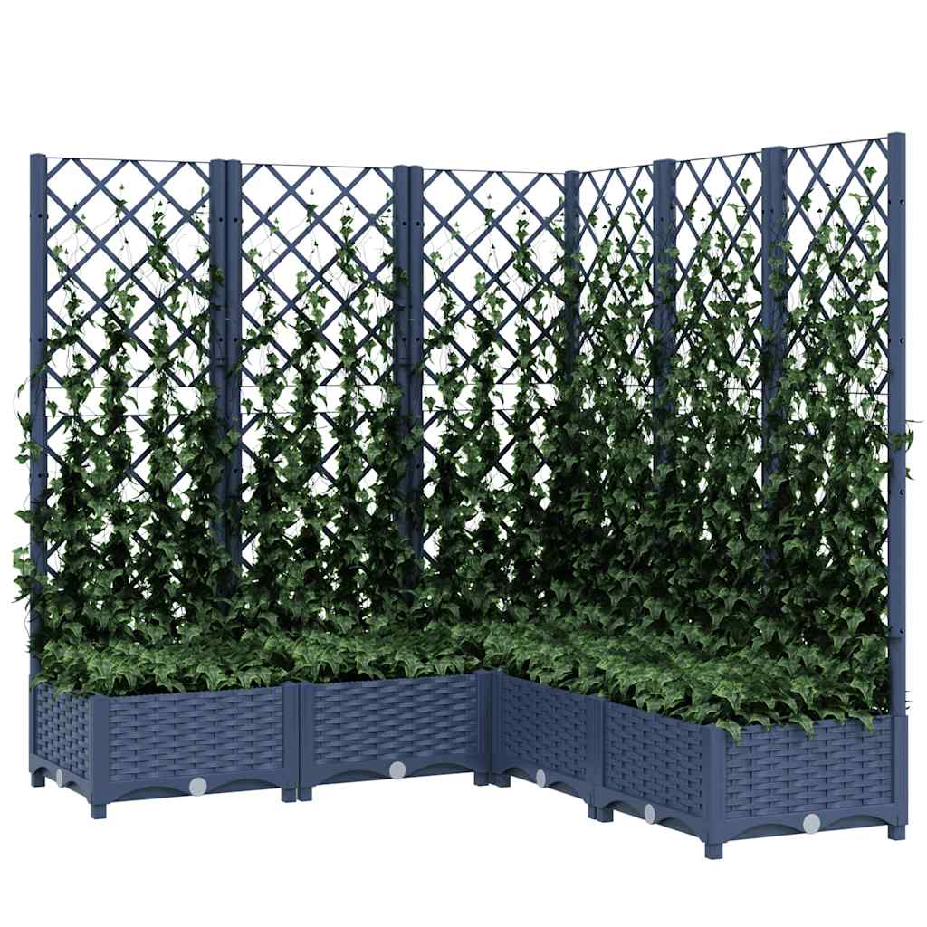 Vidaxl Planning Box con Slat Work 120x120x121.5 cm Polypropene Dark Grey