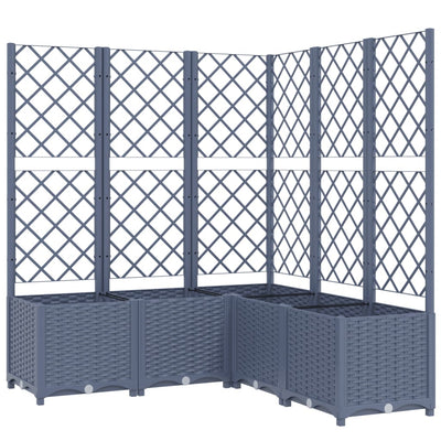Vidaxl fioriera con slat work 120x120x136 cm polipropene grigio scuro