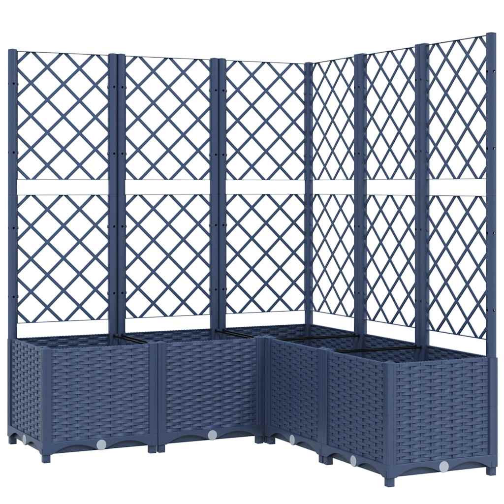 Plantador Vidaxl con Slat Work 120x120x136 CM Polypropene Dark Grey