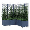 Plantador Vidaxl con Slat Work 120x120x136 CM Polypropene Dark Grey