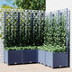 Plantador Vidaxl con Slat Work 120x120x136 CM Polypropene Dark Grey