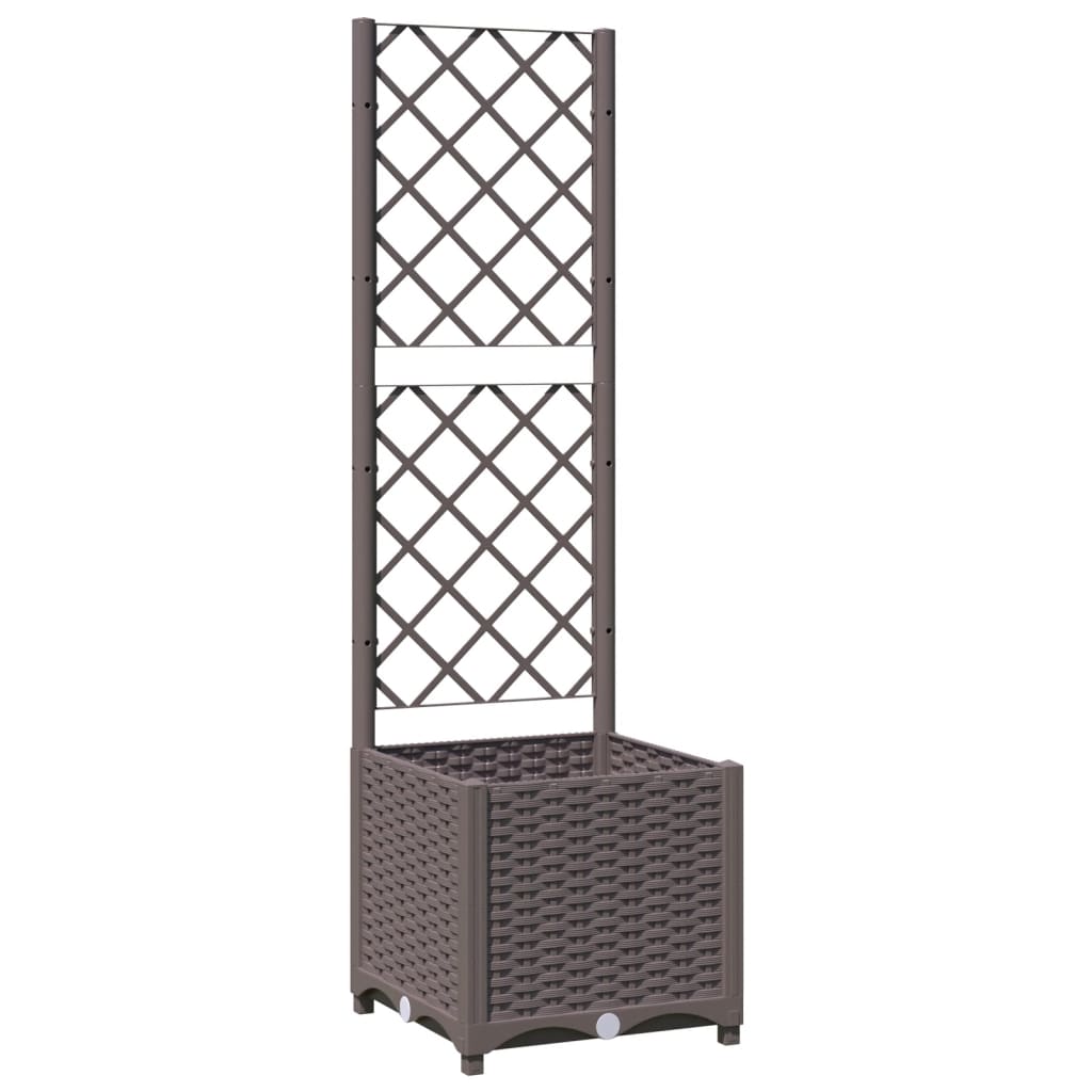 Vidaxl Plannet con slat work 40x40x136 cm in polipropene marrone
