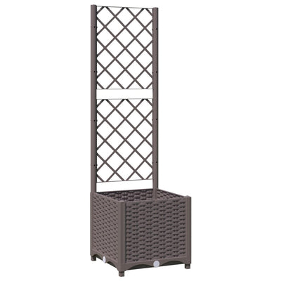Vidaxl Plannet con slat work 40x40x136 cm in polipropene marrone