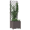 Vidaxl Plannet con slat work 40x40x136 cm in polipropene marrone