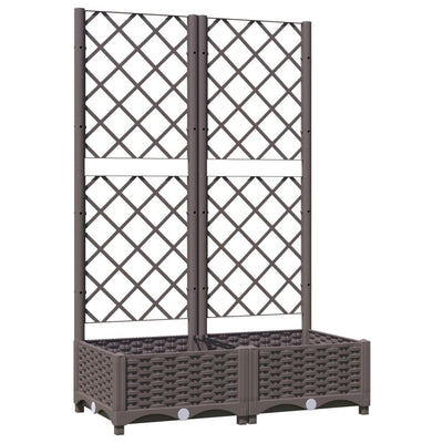 Vidaxl Fiorter con slat 80x40x121,5 cm in polipropene marrone