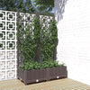 Vidaxl plantenbak met latwerk 80x40x121,5 cm polypropeen bruin