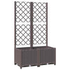 Casella di pianificazione Vidaxl con slat 80x40x136 cm in polipropene marrone