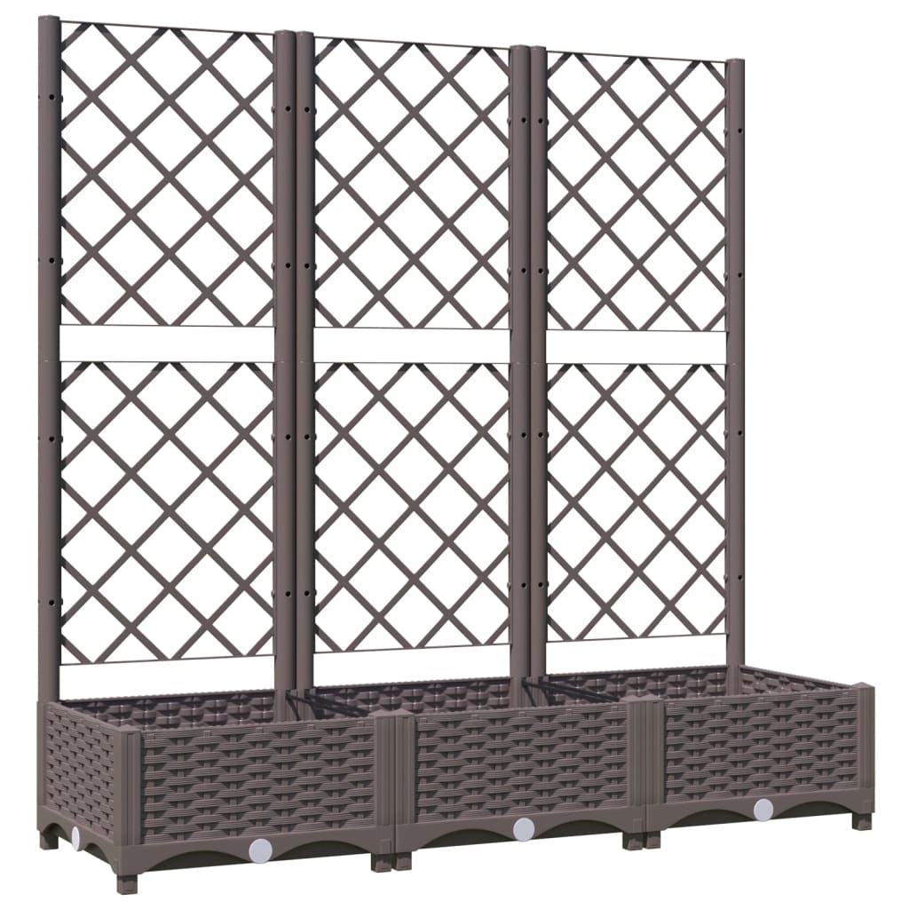 Plantilla Vidaxl con Slat Work 120x40x121.5 cm de polipropeno marrón