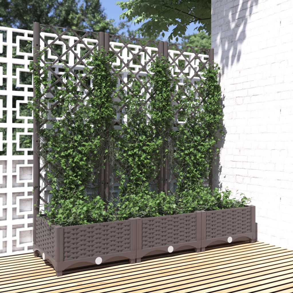 Plantilla Vidaxl con Slat Work 120x40x121.5 cm de polipropeno marrón
