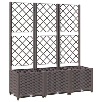 Vidaxl Plannet con slat work 120x40x136 cm polipropene marrone