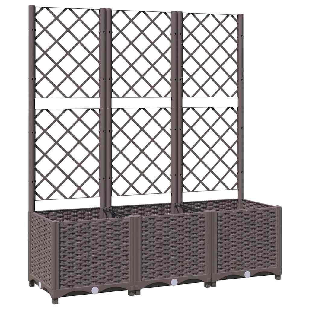 Plannet Vidaxl con Slat Work 120x40x136 cm Polypropene Brown