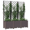 Plannet Vidaxl con Slat Work 120x40x136 cm Polypropene Brown