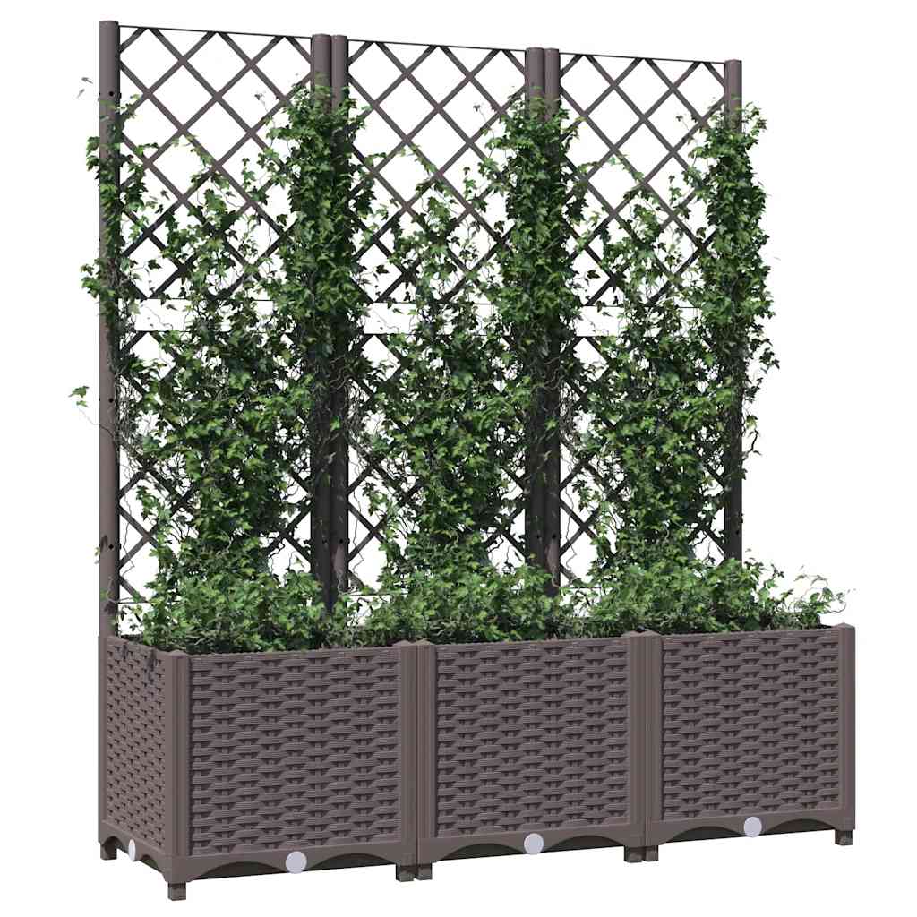 Plannet Vidaxl con Slat Work 120x40x136 cm Polypropene Brown