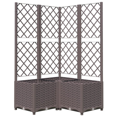 Scatola di pianificazione Vidaxl con lamiera 80x80x136 cm in polipropene marrone