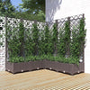 Vidaxl fioriera con slat work 120x120x121,5 cm in polipropene marrone