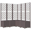 Fioriera Vidaxl con slat lavoro 120x120x136 cm in polipropene marrone