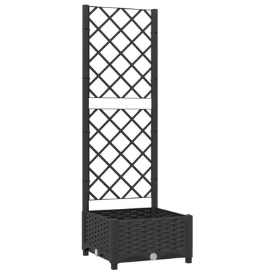Vidaxl Plannet con slat work 40x40x121.5 cm polipropene nero