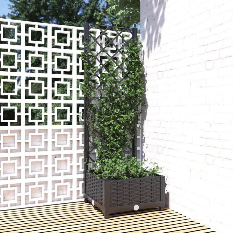Vidaxl Plannet con slat work 40x40x121.5 cm polipropene nero