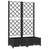 Scatola di pianificazione Vidaxl con slat 80x40x121.5 cm Polypropene Black