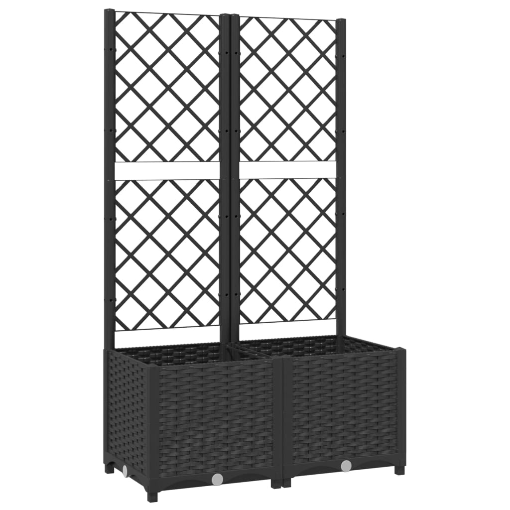 Plantilla Vidaxl con SLAT 80x40x136 cm Polypropene Negro