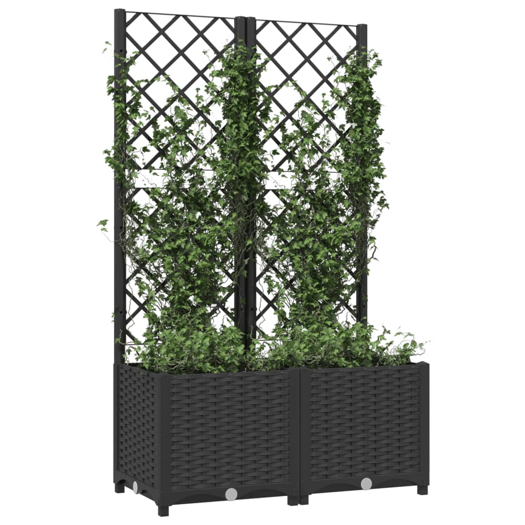 Plantilla Vidaxl con SLAT 80x40x136 cm Polypropene Negro