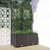 Vidaxl fioriera con slat 80x40x136 cm polipropene nero