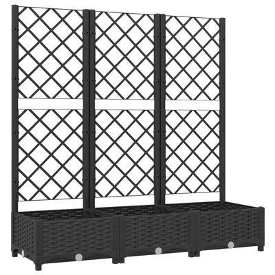 Casella di pianificazione Vidaxl con slat work 120x40x121,5 cm in polipropene nero