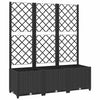 Plannet Vidaxl con Slat Work 120x40x136 cm Polypropene Black