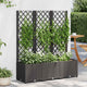 Plannet Vidaxl con Slat Work 120x40x136 cm Polypropene Black