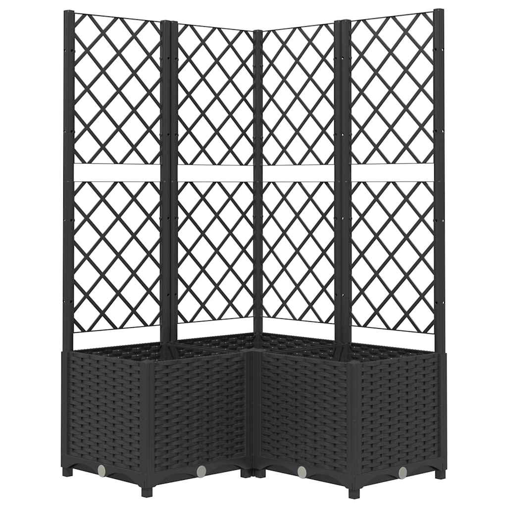 Vidaxl Planning Box con SLAT 80x80x136 CM Polypropene Black