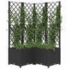 Scatola di pianificazione Vidaxl con slat 80x80x136 cm polipropene nero