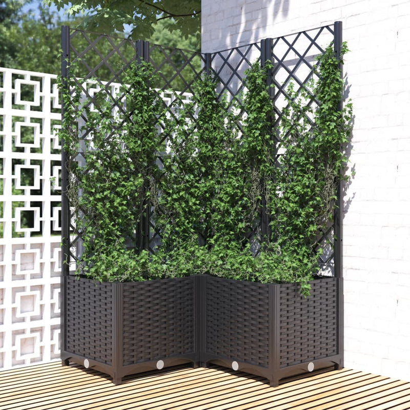 Vidaxl Planning Box con SLAT 80x80x136 CM Polypropene Black
