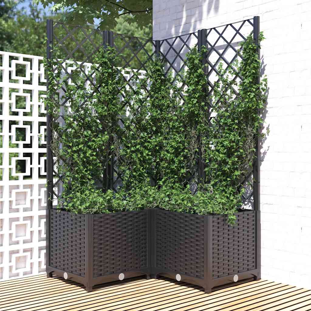 Vidaxl Planning Box con SLAT 80x80x136 CM Polypropene Black