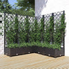 Plannet Vidaxl con Slat Work 120x120x121.5 cm polipropeno negro