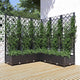 Vidaxl Plannet con slat work 120x120x121,5 cm polipropene nero