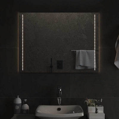 Vidaxl badkamerspiegel led 80x60 cm