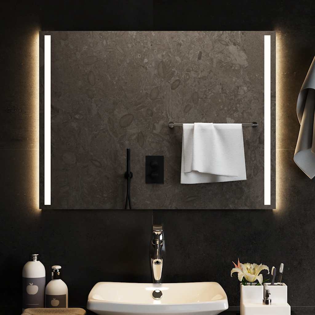 VIDAXL Specchio da bagno LED 80x60 cm