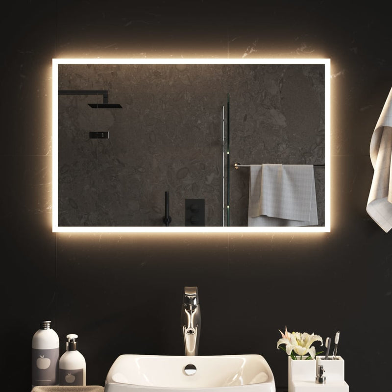 Vidaxl Specchio da bagno LED 80x50 cm