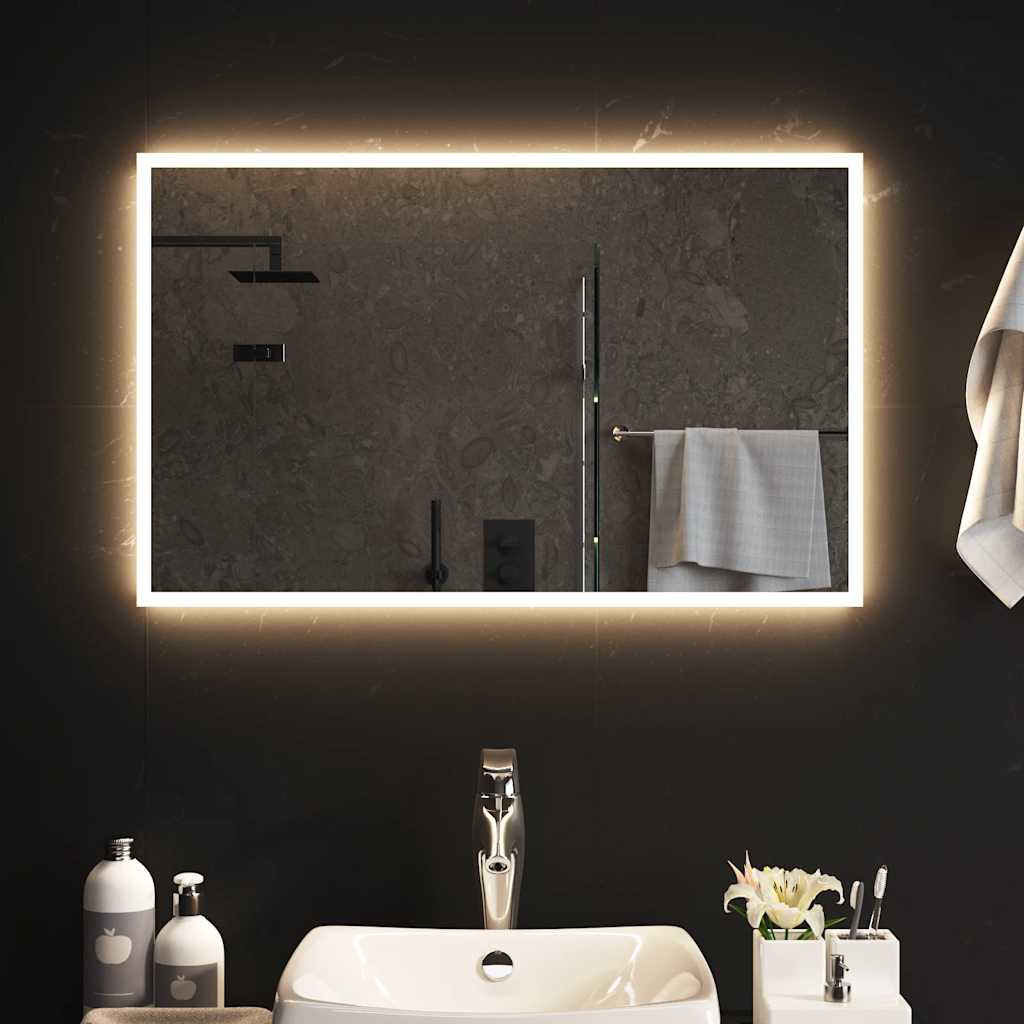 Vidaxl Specchio da bagno LED 80x50 cm
