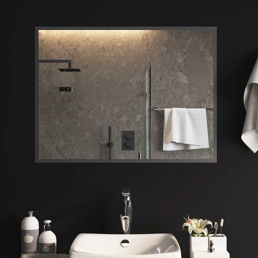 VIDAXL Specchio da bagno LED 80x60 cm