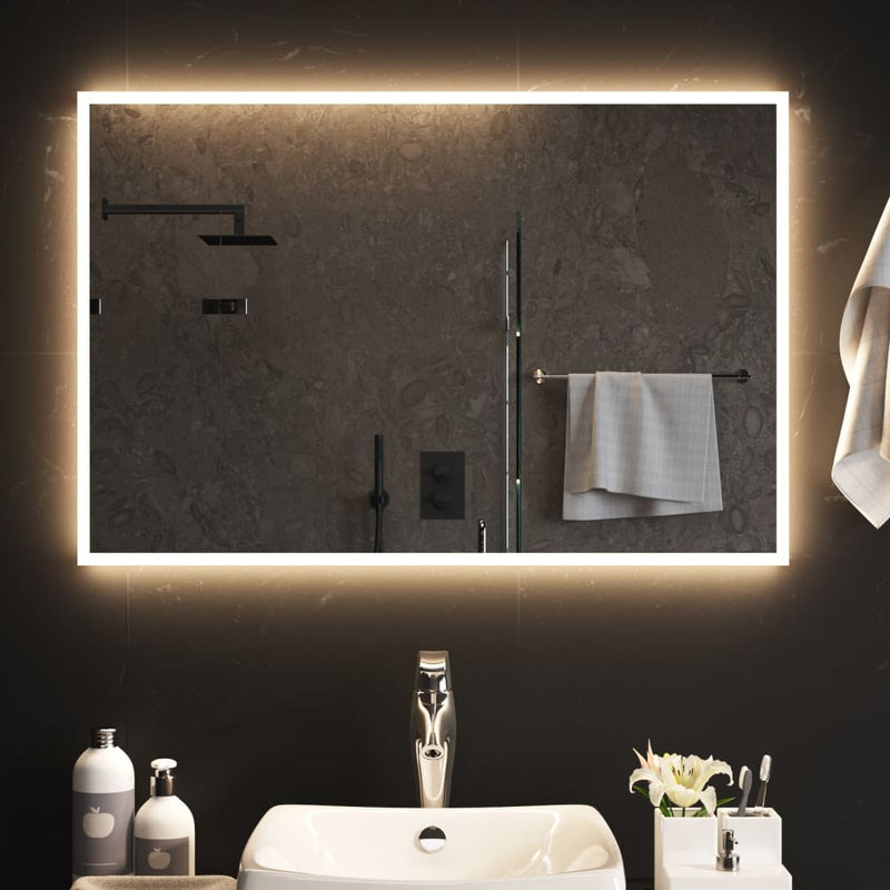 VIDAXL Specchio da bagno LED 90x60 cm