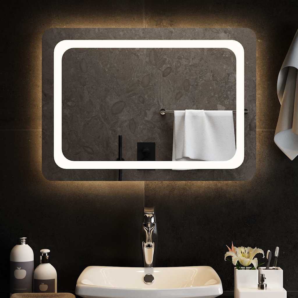 VIDAXL Specchio da bagno LED 70x50 cm