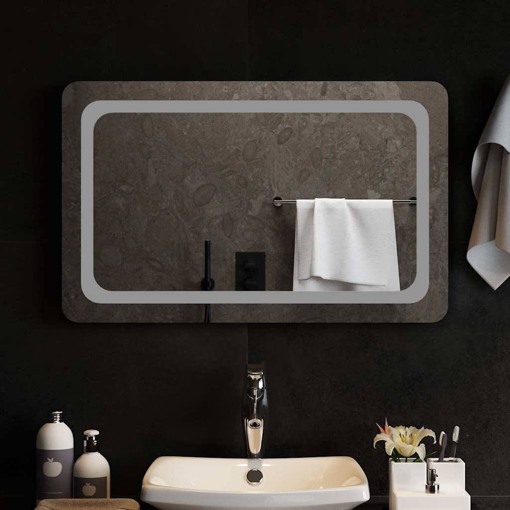 Vidaxl Specchio da bagno LED 80x50 cm